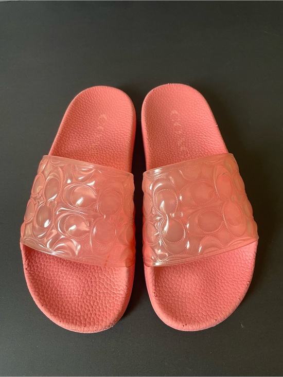 Coach Shoes - Fun COACH Women Unna Sport Slides in Taffy Pink Size 5 Casual Summer Shoes Logo